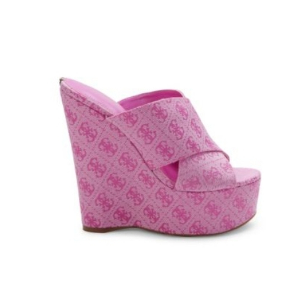 Guess Monogram Teisha Criss Cross Wedge